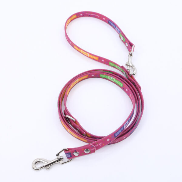High-quality biothane double clip dog lead in vibrant colours, featuring a durable design for reliable strength. The clip provides a secure attachment for two contact points, offering style and functionality in one resilient accessory. 